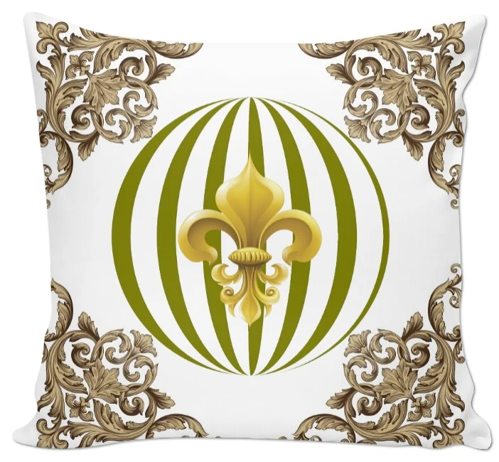 Boutique tissu ameublement motif pois rond Baroque Empire a mètre fleur de lys