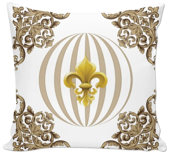 Tissu rayé beige motif pois rond fleur de lys Or Empire mètre rideau couette voilage