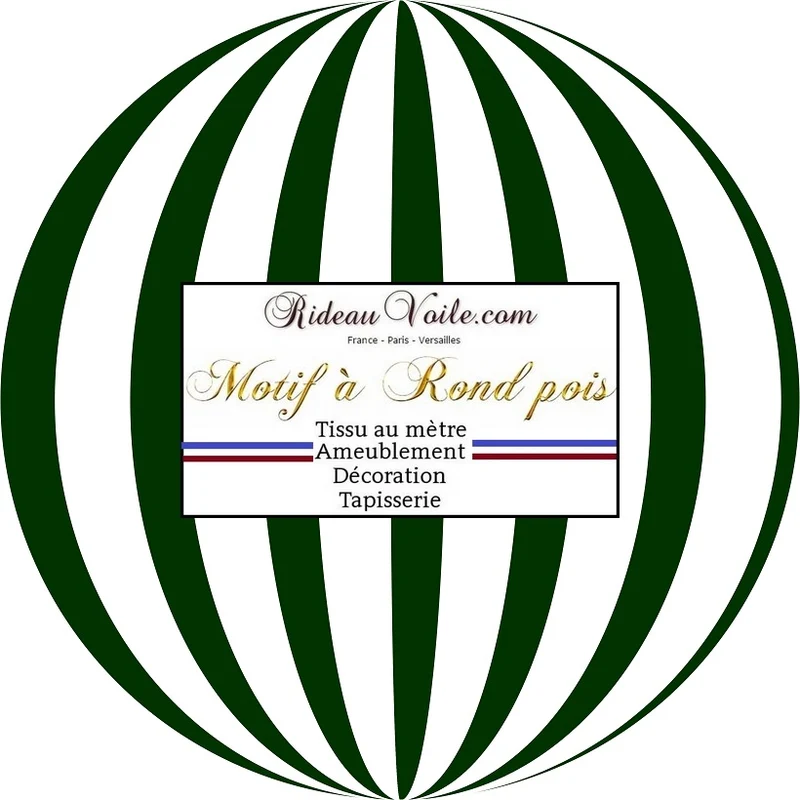 Tissu motif à pois rond vert foncé au mètre rideau décoration