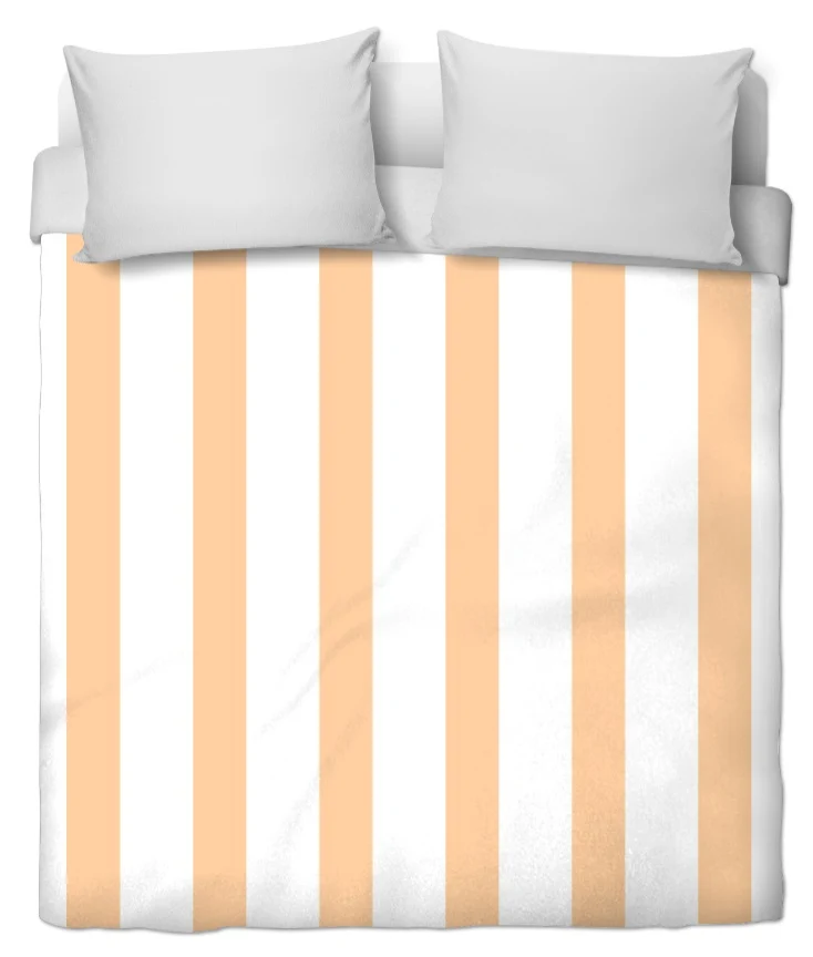 Tissu motif ameublement orange coton rayé rayure au mètre rideau couette voilage