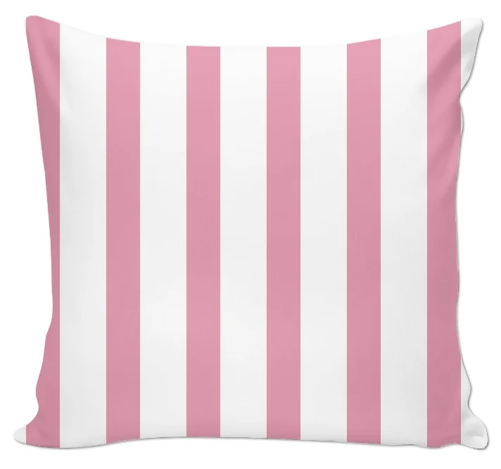 Tissu ameublement rayé motifs rayures rose au mètre rideau couette fauteuil sièges