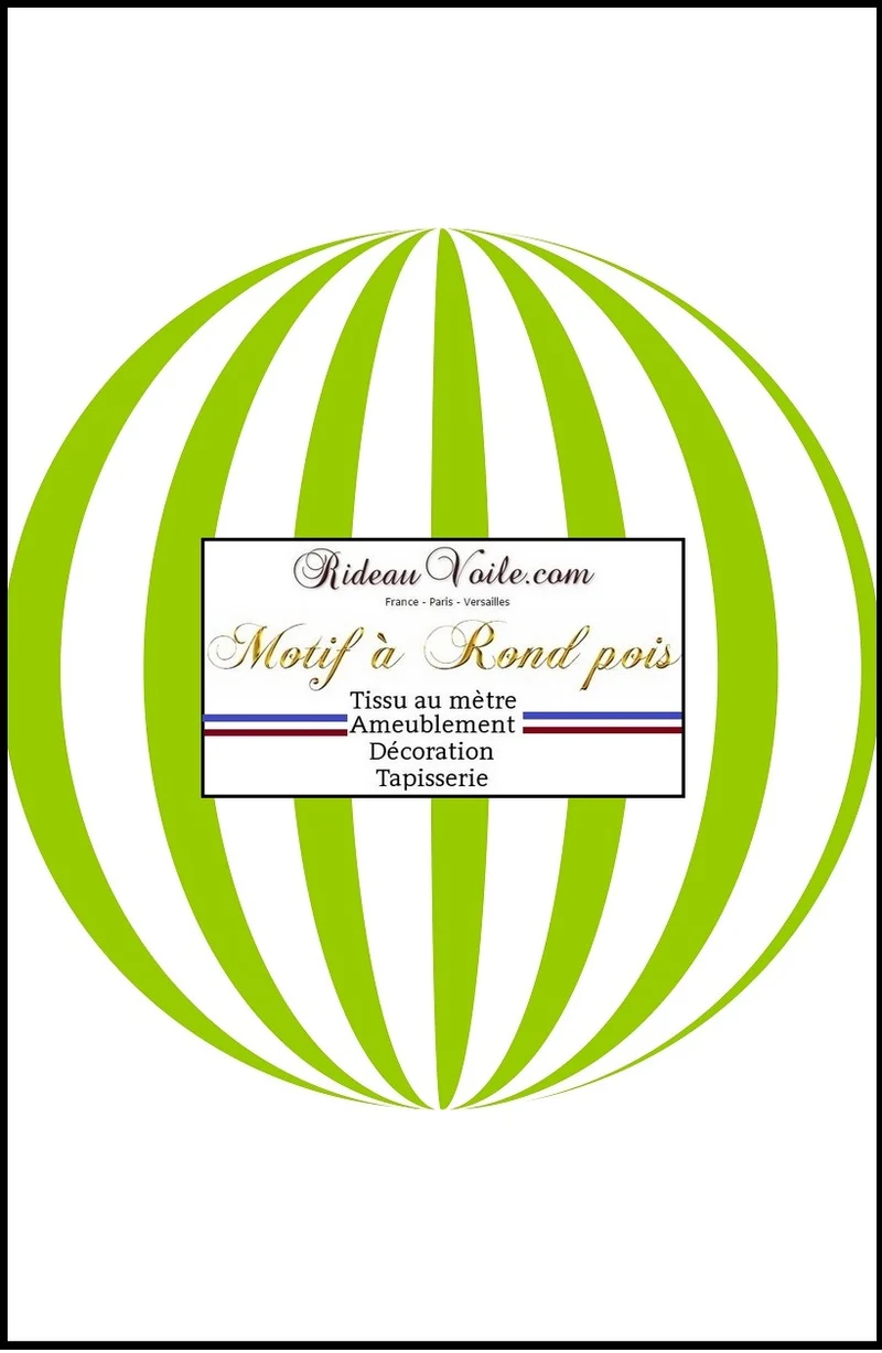 Rideauvoile Tissu ameublement à pois rond cercle vert au mètre rideau sur mesure