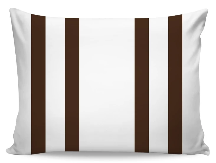 Tissu toile d'ameublement rayé rayures à lignes marron au mètre rideau couette voilage