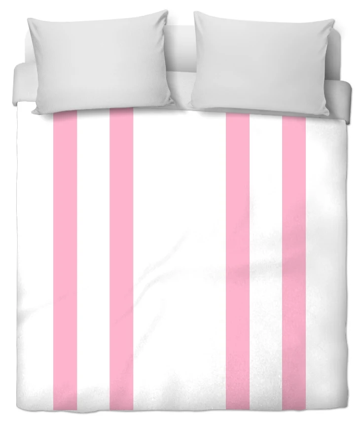 Tissu ameublement velours coton rayé motif rayures ligne rose au mètre rideau couette