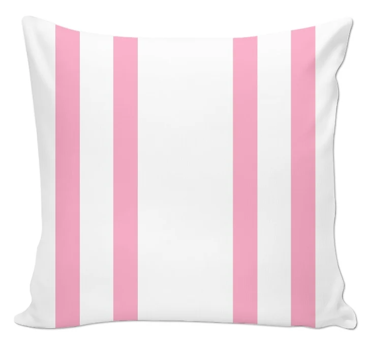 Tissu ameublement velours coton rayé motif rayures ligne rose au mètre rideau couette