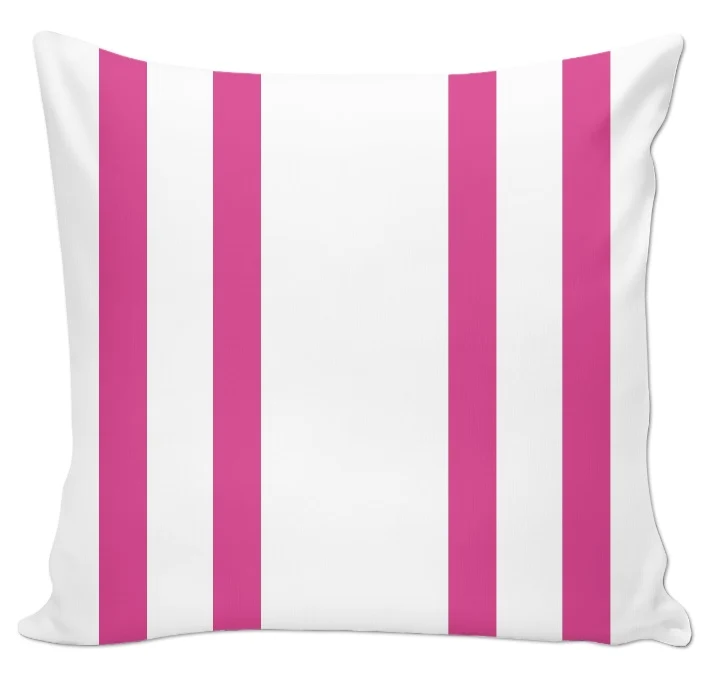 Tissu ameublement rayé velours lin toile rayures lignes rose fushia mètre rideau