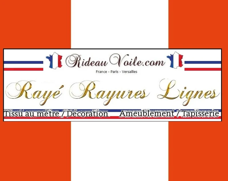 Tendance déco rayé rayures tissu à lignes rouge au mètre rideau tapisserie literie