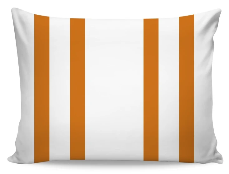 Décoration rideau couette orange rayé tissu imprimé rayures verticales ligne au mètre