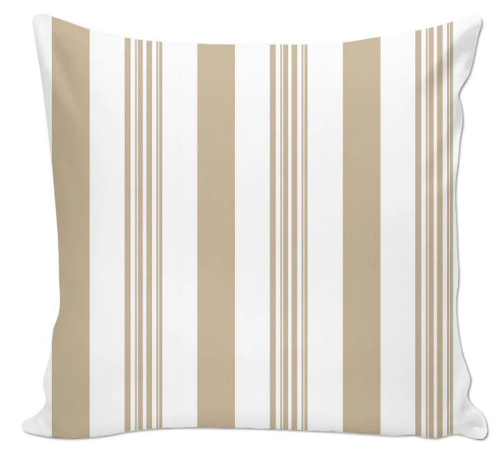 Tissu ameublement uni au mètre rayé rayures verticales rideau couette voilage beige
