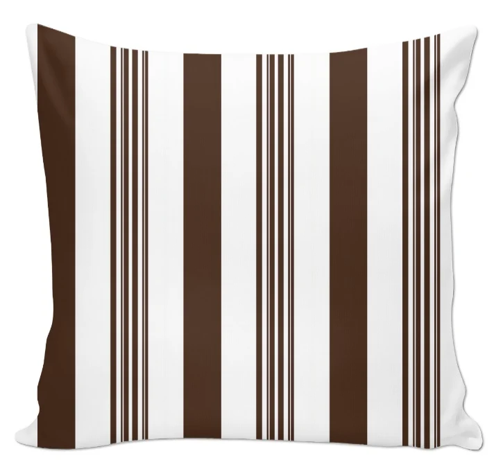 Boutique tissu rayure uni au mètre motif rayé rayures verticales rideau couette marron