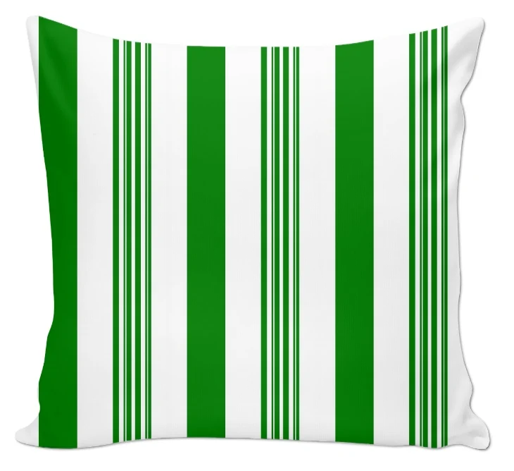 Tissu d'intérieur extérieur ameublement au mètre rayé rayure rideau couette vert
