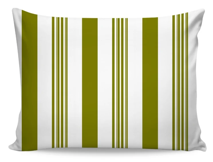Tissu déco ignifugé occultant au mètre rayé rayures vertes ligne rideau couette vert
