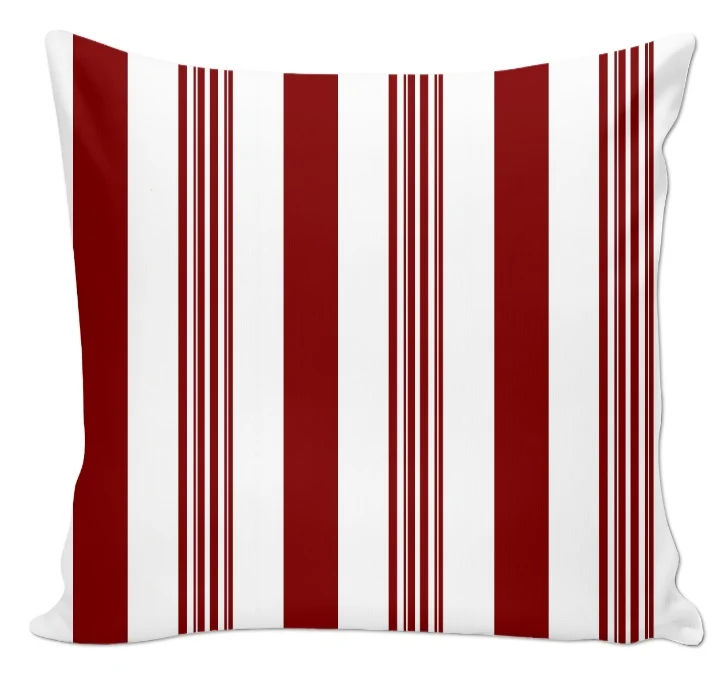 Imprimé rayé tissu ameublement au mètre rayures et lignes rideau couette rouge