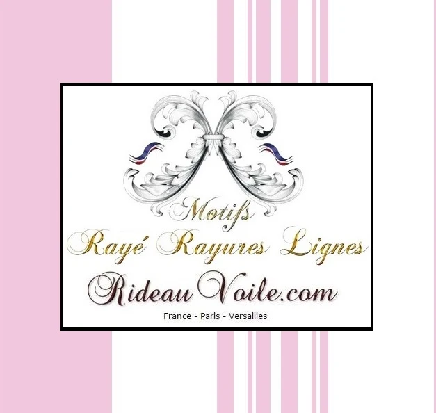Tissu ameublement décoration mètre rayé rayures ligne rideau couette rose layette