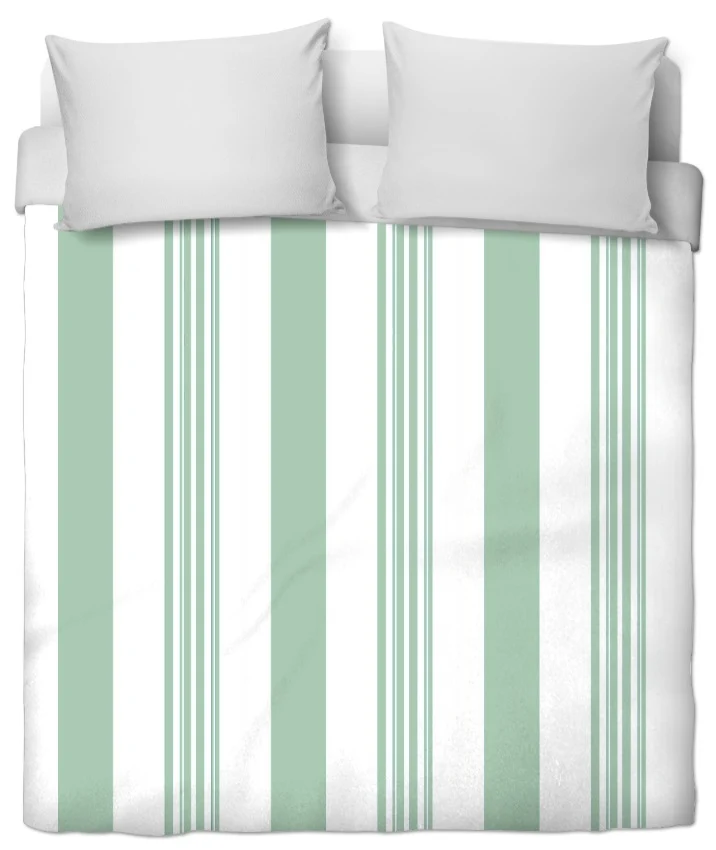 Tissu ameublement au mètre rayé rayures ligne rideau siège vert voilage couette