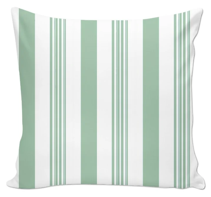Tissu ameublement au mètre rayé rayures ligne rideau siège vert voilage couette