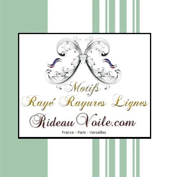 Tissu ameublement au mètre rayé rayures ligne rideau siège vert voilage couette
