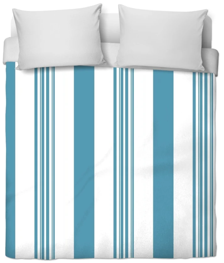 Tissu ameublement au mètre rayés rayures lignes rideaux tapisserie siège bleu turquoise