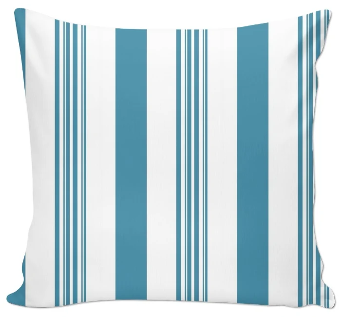 Tissu ameublement au mètre rayés rayures lignes rideaux tapisserie siège bleu turquoise