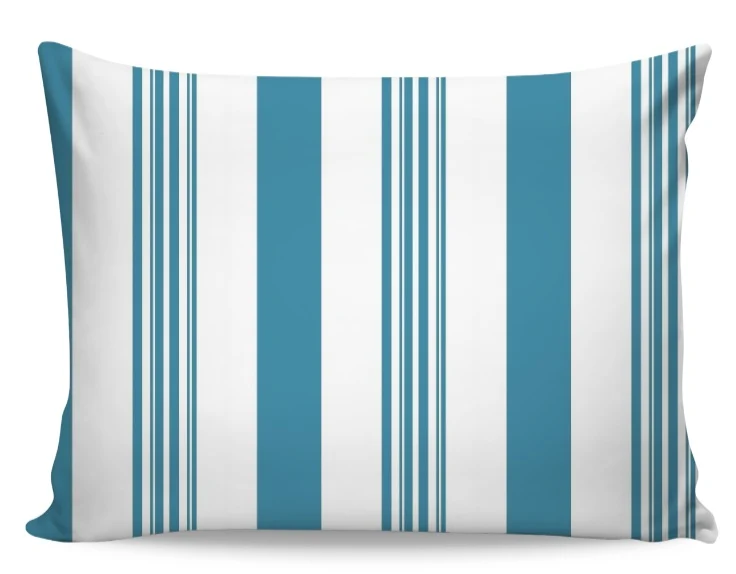 Tissu ameublement au mètre rayés rayures lignes rideaux tapisserie siège bleu turquoise