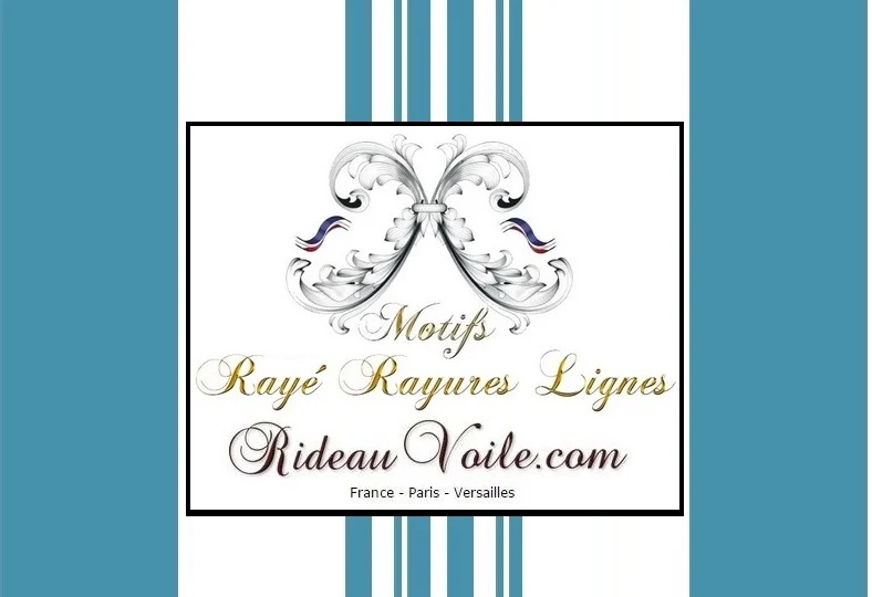 Tissu ameublement au mètre rayés rayures lignes rideaux tapisserie siège bleu turquoise