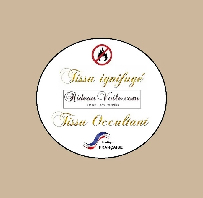 Spécialiste tissu ameublement occultant ignifugé au mètre rideau coussin beige
