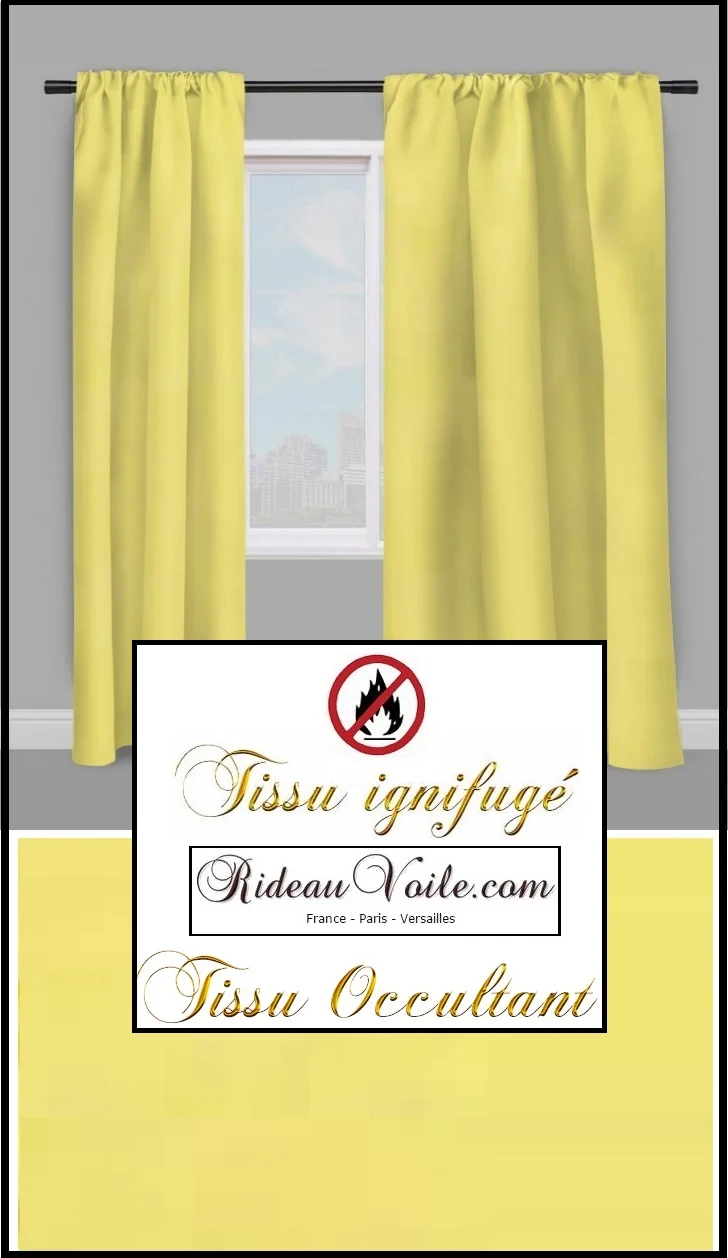 Boutique tissu ameublement occultant ignifugé au mètre rideau coussin
