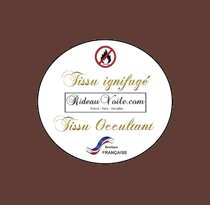 Tissu occultant marron chocolat ignifugé au mètre rideau obscurcissant coussin
