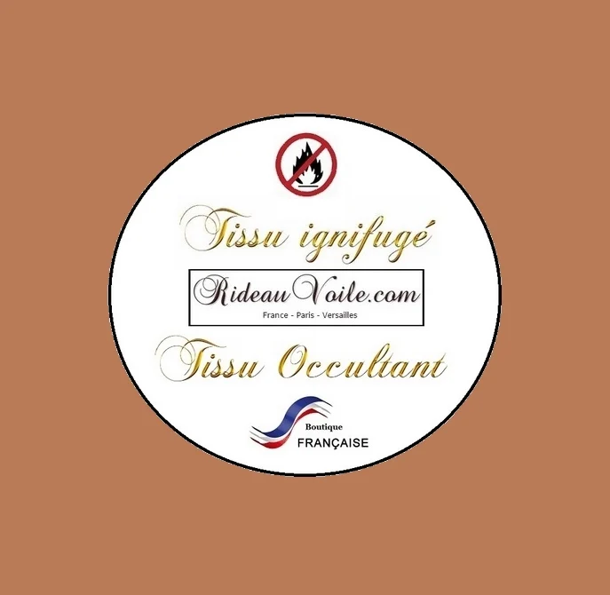 Boutique rideaux tissu occultant brun marron ignifugé au mètre rideau coussin