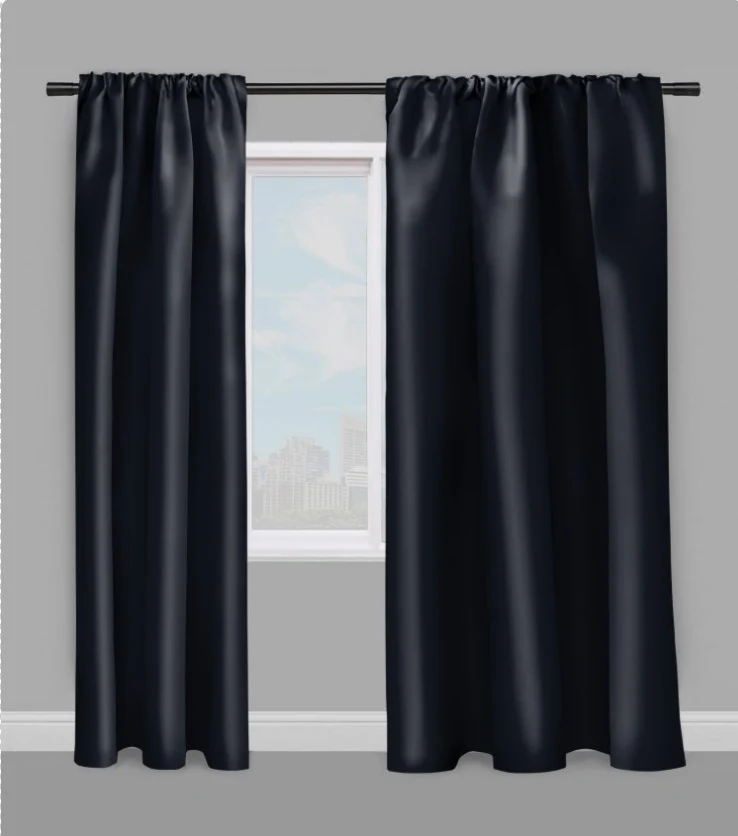 Tissu non feu occultant noir rideaux boutique textile ignifugé au mètre rideau coussin