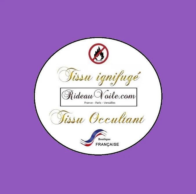 Boutique rideaux tissu non feu occultant tissé violet ignifugé au mètre rideau coussin