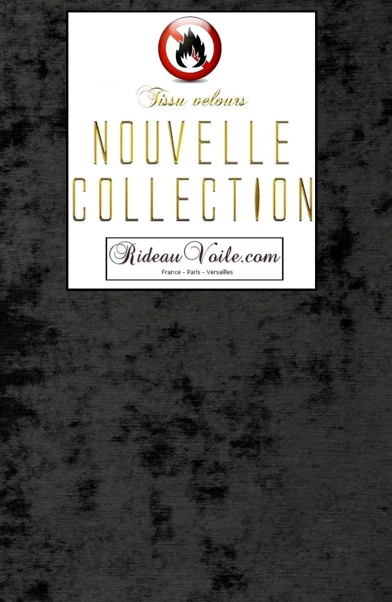 Tissu velours noir ameublement mètre Ignifugé non feu M1 rideau velvet fabrics black