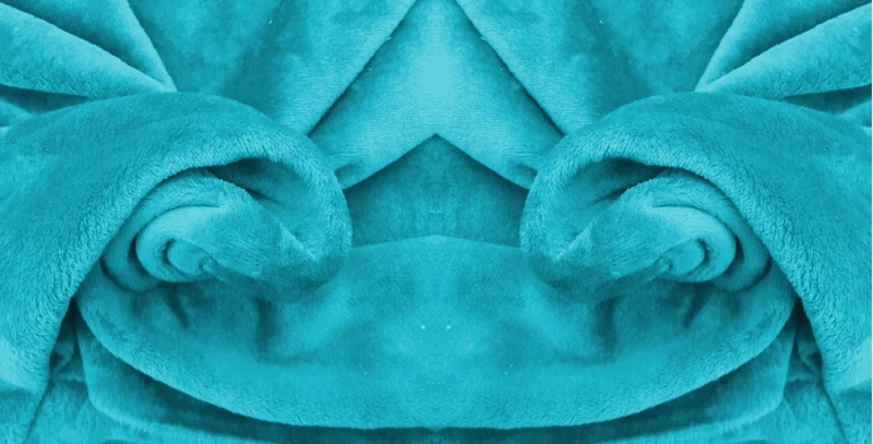 Tissu décoration Fausse fourrure mètre imitation Ours doudou turquoise bleu