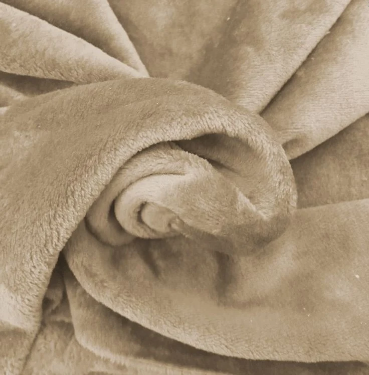 Rideauvoile tissu fausse fourrure ameublement mètre imitation poils cours beige