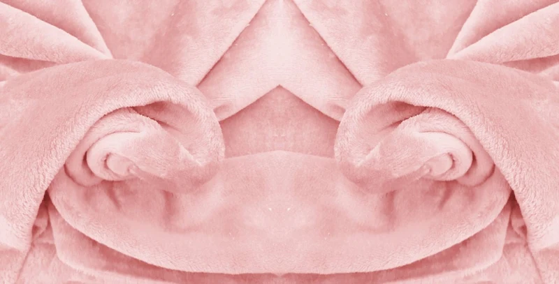 Rideauvoile tissu déco Fausse fourrure poils animal mètre doux rose pastel layette poudré