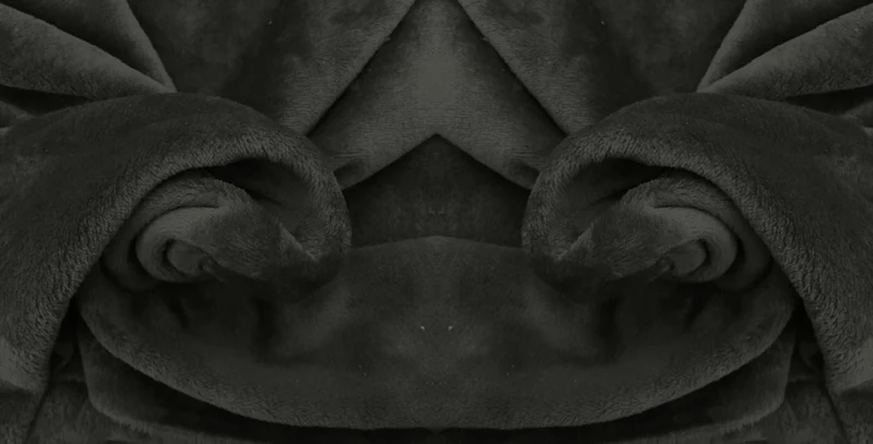 Rideauvoile tissu Fausse fourrure animal mètre imitation poils bête noir rideau plaid