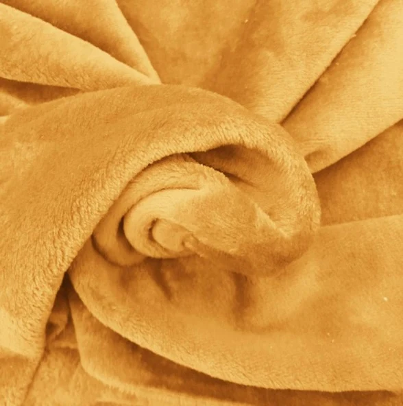 Déco achat rideau Fausse fourrure animal tissu au mètre extra doux jaune moutarde