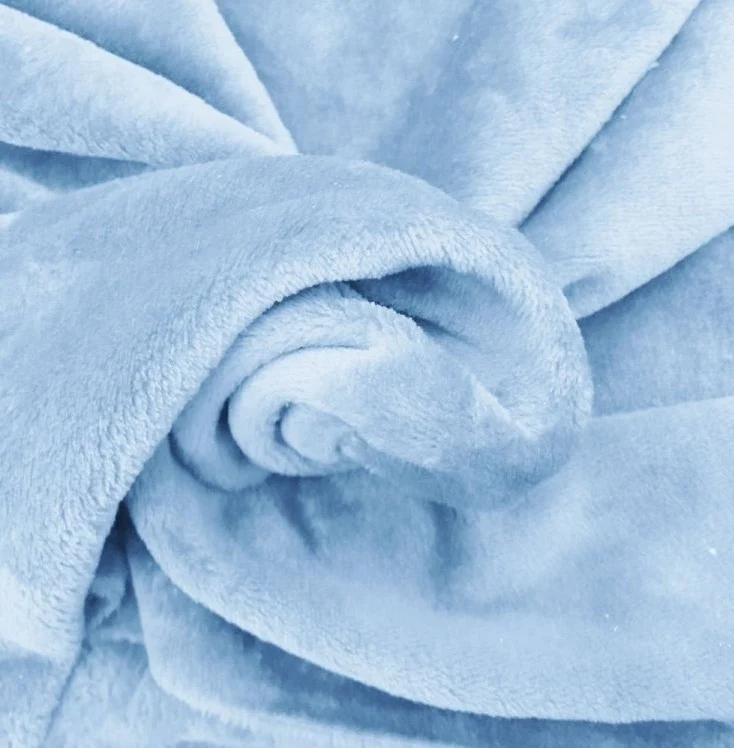 Fausse fourrure tissu mètre imitation peluche extra doux bleu clair enfant bébé layette