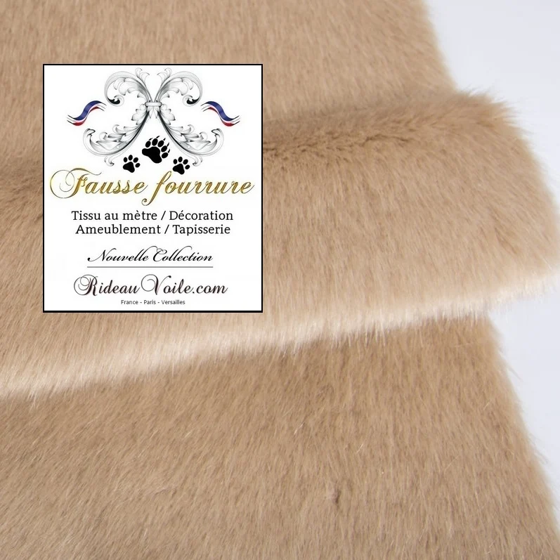 Rideauvoile Fausse fourrure tissu imitation peau animal au mètre rideau qualité Luxe