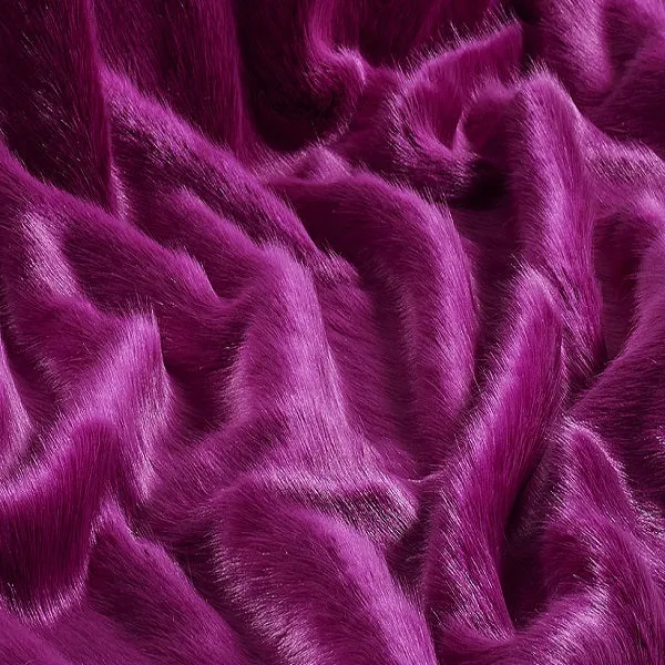 Fausse fourrure haut gamme tissu au mètre rideau Luxe magenta