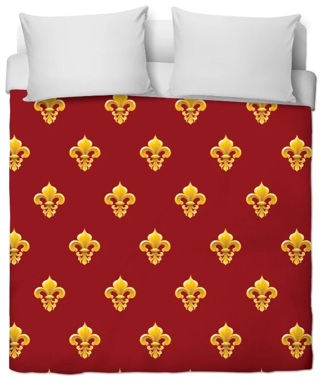 Tissu ameublement bordeaux au mètre voilage rideau Empire Fleur de lys couette