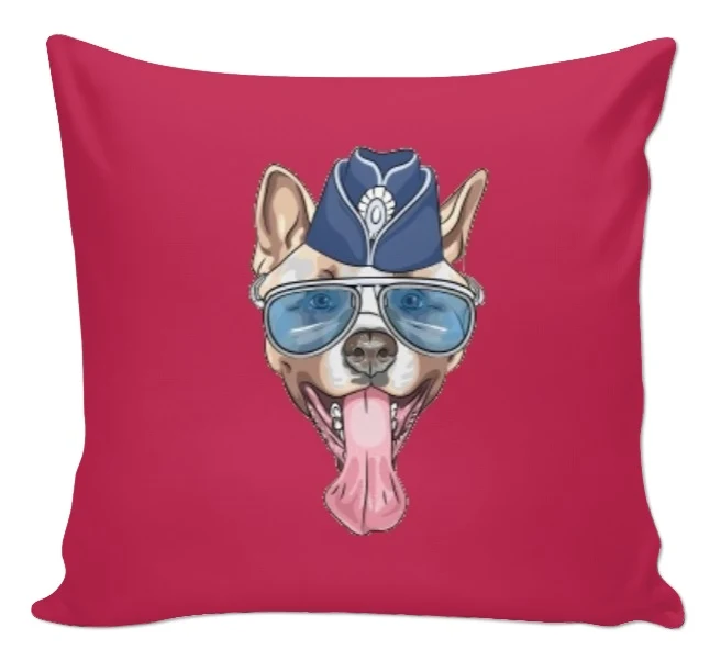 Tissu au mètre imprimé chien Akita américain motif animal tableau portrait chien