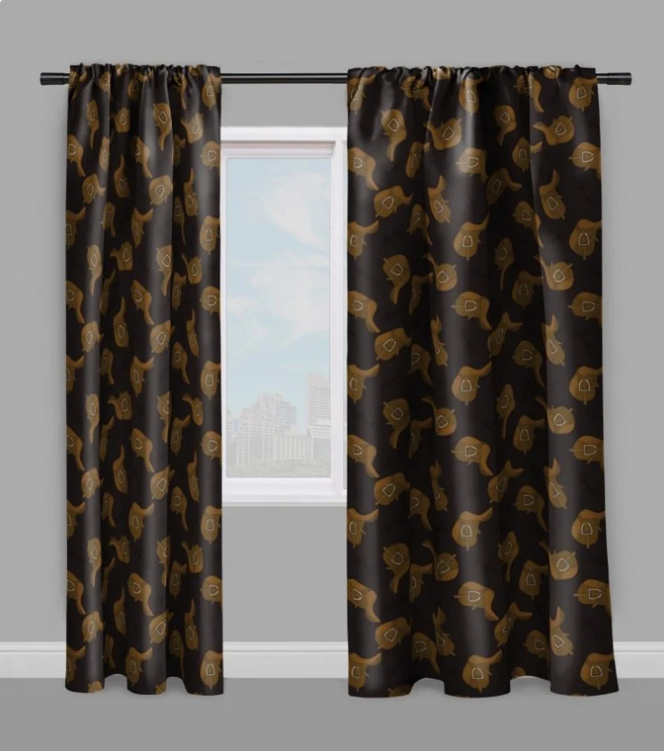 Tissu au mètre motif cheval sellerie de luxe imprimé rideau couette occultant voilage