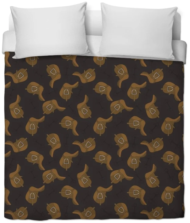 Tissu au mètre motif cheval sellerie de luxe imprimé rideau couette occultant voilage