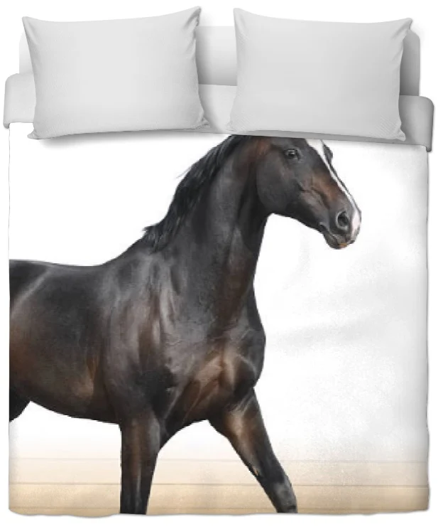 Cheval robe marron trotte tissu au mètre rideau housse couette coussin couverture