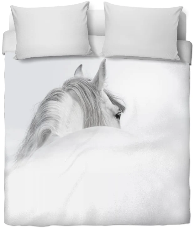 Motif imprimé dos cheval blanc tissu ameublement mètre rideau couette coussin
