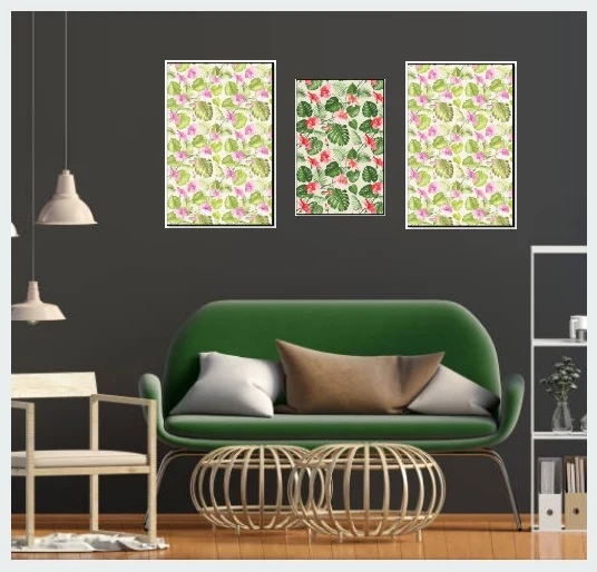 Boutique tissus ameublement motif feuilles plantes imprimé fleurs rideau couette
