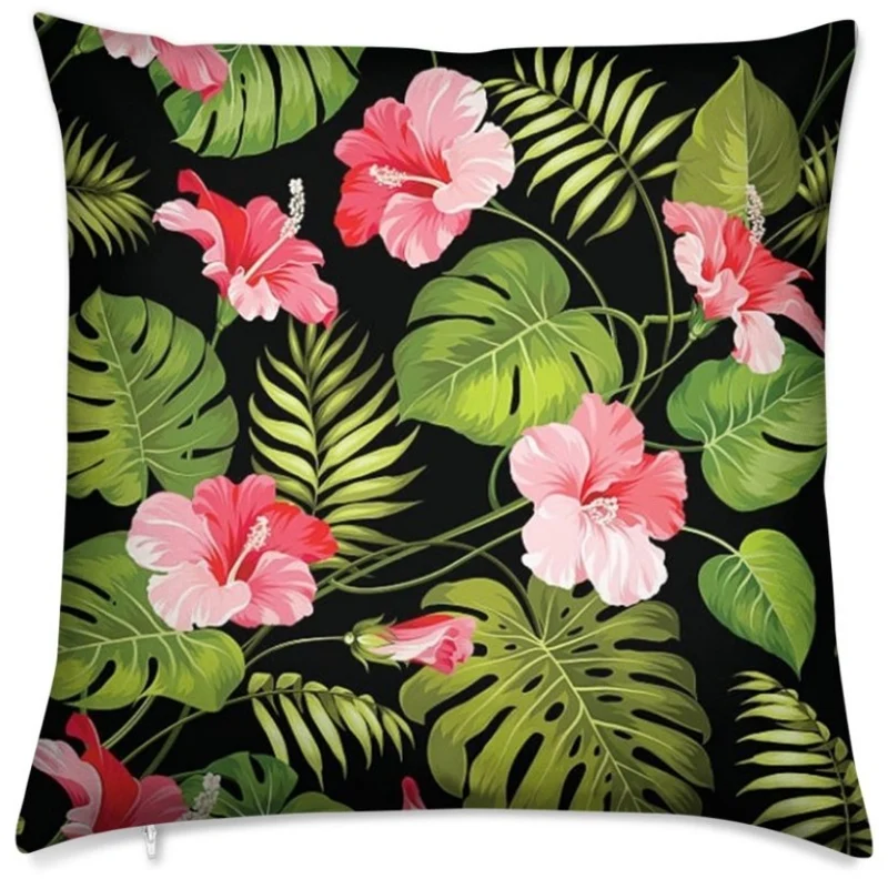 Tissu au mètre motif feuille Tropical Exotique rideau couette coussin