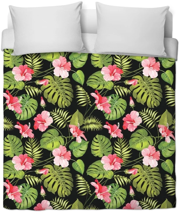 Tissu au mètre motif feuille Tropical Exotique rideau couette coussin