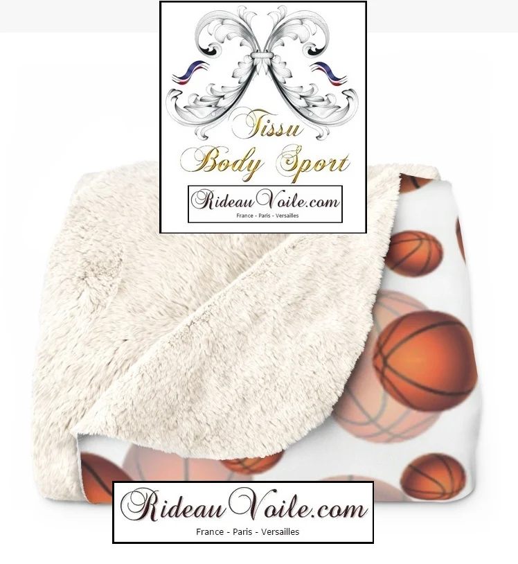 Rideauvoile Tissu ameublement au mètre motif Basketball ballon sport rideau couette